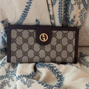 Vintage Gucci Supreme Canvas Bifold Wallet